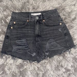 Garage black jean shorts